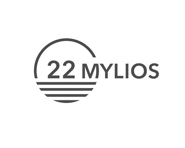 „22 MYLIOS“ logotipas ir firminis stilius