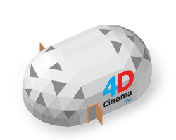 „4D Cinema“ logotipo ir stiliaus sukūrimas<br/ >mobiliam kino teatrui