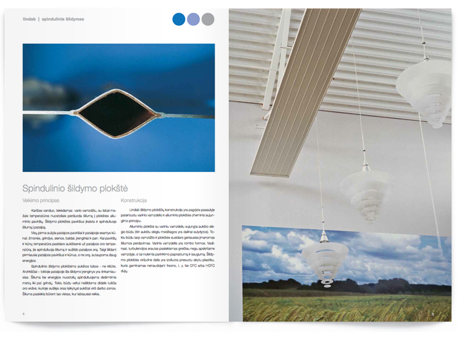 Tarptautinės įmonės „Lindab“<br/> produktinės brošiūros dizainas