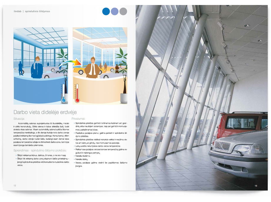 Tarptautinės įmonės „Lindab“<br/> produktinės brošiūros dizainas